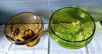 Retro sklenené misy, poháre - 2