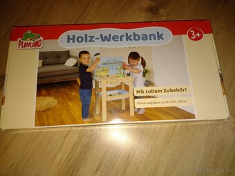 Drevená dielnicka s príslušenstvom pre deti - 2