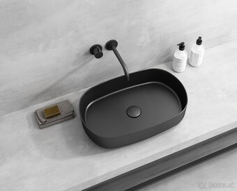 Keramické umývadlo na dosku Infinity - čierne - 2