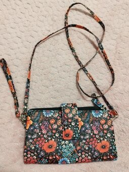 Kabelka/peňaženka s kvetinovým vzorom - 2