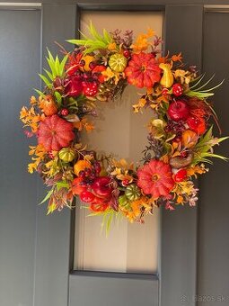 Jesenný veniec dekorácia na dvere 35cm Venček J2 - 2