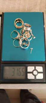 zlaté náušnice Prstene 16 17 19 20mm - 2