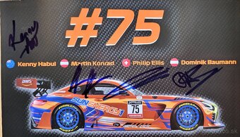 Mercedes AMG GT autogramkarta s originálními podpisy - 2