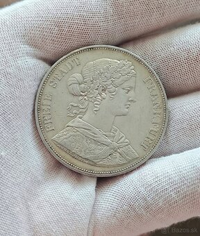 2 Vereinsthaler 1861 Frankfurt, nadherny - 2