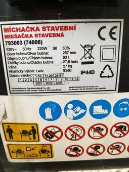 Nová miešačka 63 litrov - 2