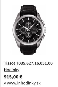 TISSOT T035.627.16.051.00 COUTURIER AUTOMAT CHRONOGRAPH - 2