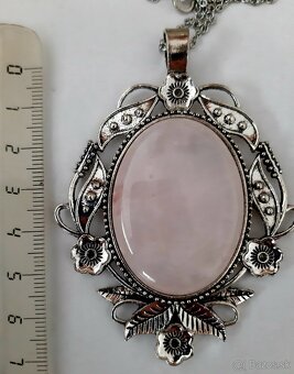 Náhrdelník s ruženínom 8x6 cm - 2