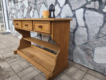 Konzolový stolík-masív dub. - 2