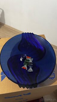 Sklenená misa – ručná práca, modré sklo - 2