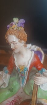 Porcelánová figúrka dáma s violončelom – Rosenthal Selb Bava - 2