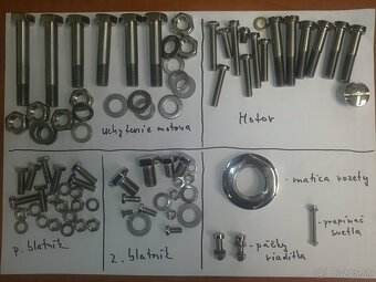 kompletná sada skrutiek z leštenej nereze - 2