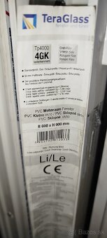 Nove plastové okna 2ks, 4-komorové, 900 x 600 x 60 mm, Ľ - 2