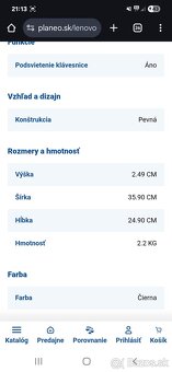 Herný notebook Lenovo - 2