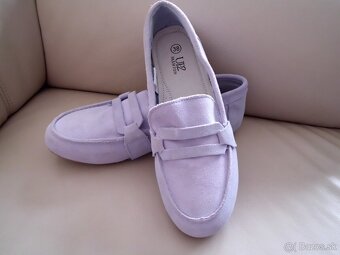 UP2 dámske kožené mokasíny bledá fialová 38 - 2