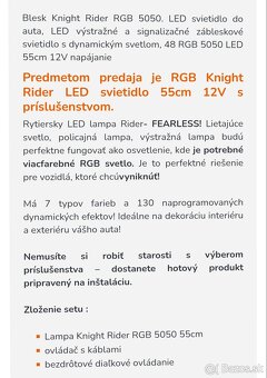 Predam stroboskop KNIGT RIDER LED RGB CAR - 2