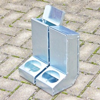 Kŕmitko na dvierka pre králiky a zajace – automatické / kov - 2