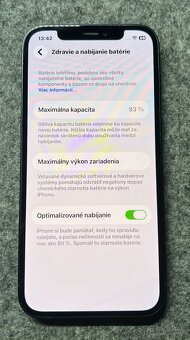 iPhone 12 64GB – čierny, top stav, 93% batéria - 2