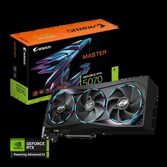 RTX 5070 Aorus Master 12 GB OC, 4 roky zaruka - 2