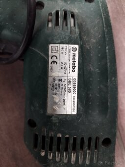 Predám funkčnú elektrickú vŕtačku METABO SBE560 - 2