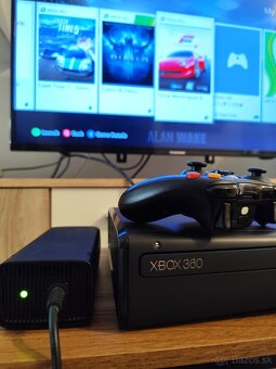 XBox 360 Slim, 16GB, zdroj, gamepad + hry - 2