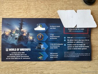 World of Warships bonusový kupón - 2