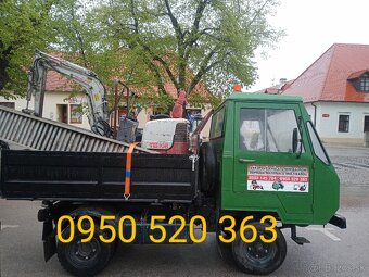 Výkopové a zemné práce minibagrom doprava - 2