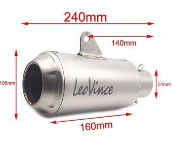 Na predaj Nový Univerzálny Športový moto výfuk Logo LeoVince - 2