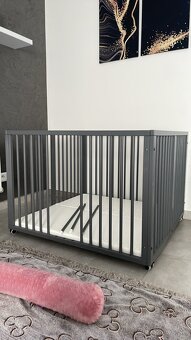 Detská drevená nastaviteľná ohrádka - 2