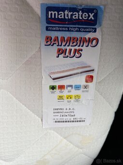 Predám matrac do postieľky 140x70 Bambino plus - 2
