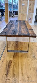 XXL 240cm Masívny drevený stôl- 200rokov staré dubové drevo - 2