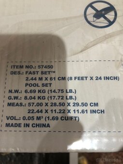 Bazén Bestway Fast Set 2,44M - 2