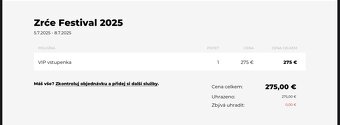 VIP lístok Zrce festival 2025 - 2