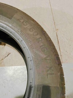 Predám letné pneumatiky 215/60 r16 V XL Continental - 2