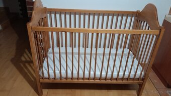 Drevená postieľkaMASIV drevo+ matrac +hracia dekaGIRALTOVCE - 2