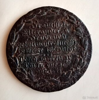 Medaila na víťazstvo nad Napoleonom bitka pri Lipsku 1814 - 2