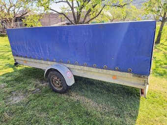Predám prívesný vozík 3.5m s SPZ a plachtou 750kg - 2