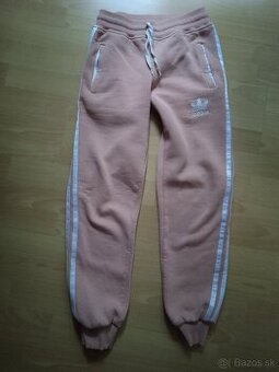 Pudrovoružové tepláky Adidas M - 2