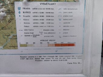 Plastická mapa ČSSR 1961 - 2