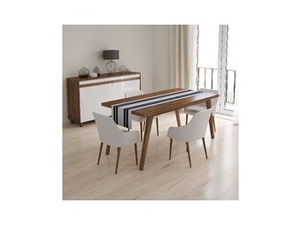 Obrus Behúň Pásiky Brilliant 40x135cm Čierna/Strieborná - 2