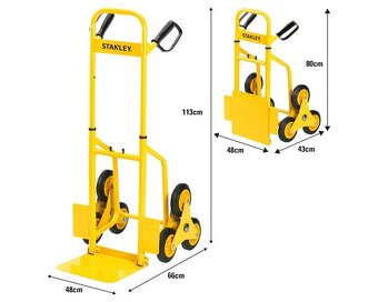 STANLEY Rudľa, Oceľový schodiskový prepravný vozík na 120 KG - 2