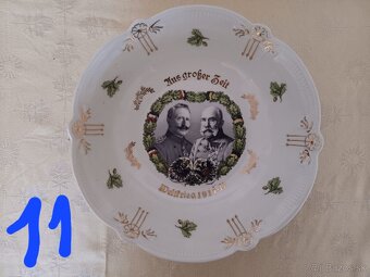 Porcelánové talíře - Franz Jozef, Wihelm II., Rakusko Uhors - 2