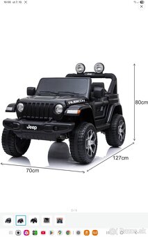 Predam el. Jeep Wrangler Rubicon 4x4 pre dve deti s dial.ovl - 2