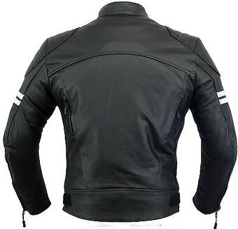 Moto Kožená Bunda 2v1 Café Racer Stripess - 2