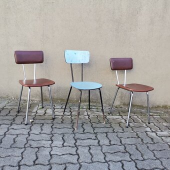 Retro kovove stolicky 4ks Vintage - 2