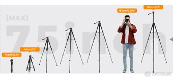 Predám statív K&F Concept SA255A3 190 cm - ako nový. - 2