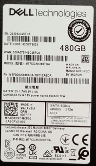 DELL server HDD/SSD 480GB 020OCT2023 ) 2.5 bay - 2