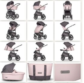 Kočík RIKO, sivo-ružovy, 3xkombinacia , 150€ - 2