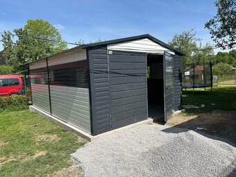 Plechová garáž 4x6m - 2