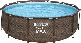 kvalitný bazén Bestway ratan 3,66x1m + pieskova filtrácia - 2