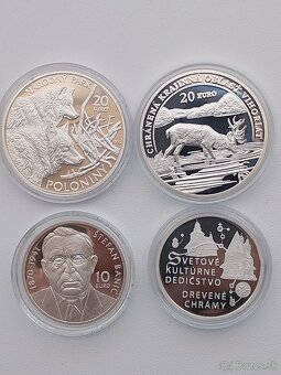 Mince strieborne 10 a 20 eurove mince PROOF - 2